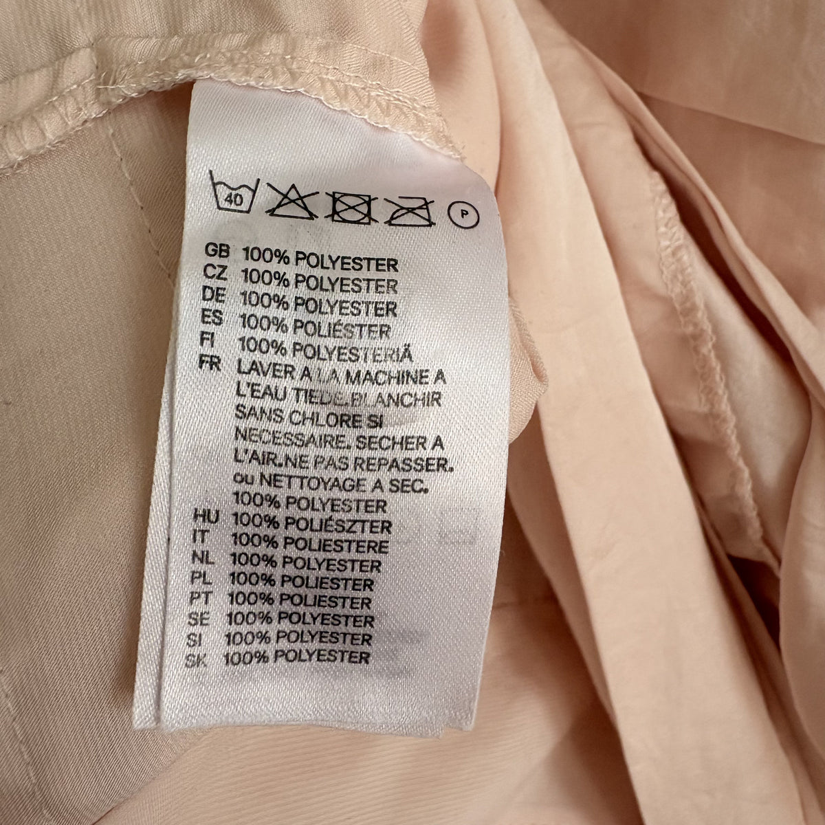 H&M | Pink Tiered Cami Top | Blush Satin | Y2K Romantic | EU 34, UK 8