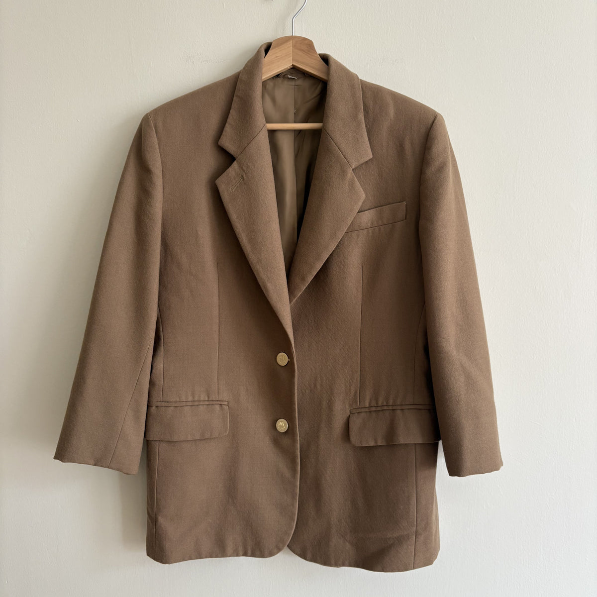 Brendella | Vintage 1980s Blazer | Camel Brown | Preppy Heritage | UK 12