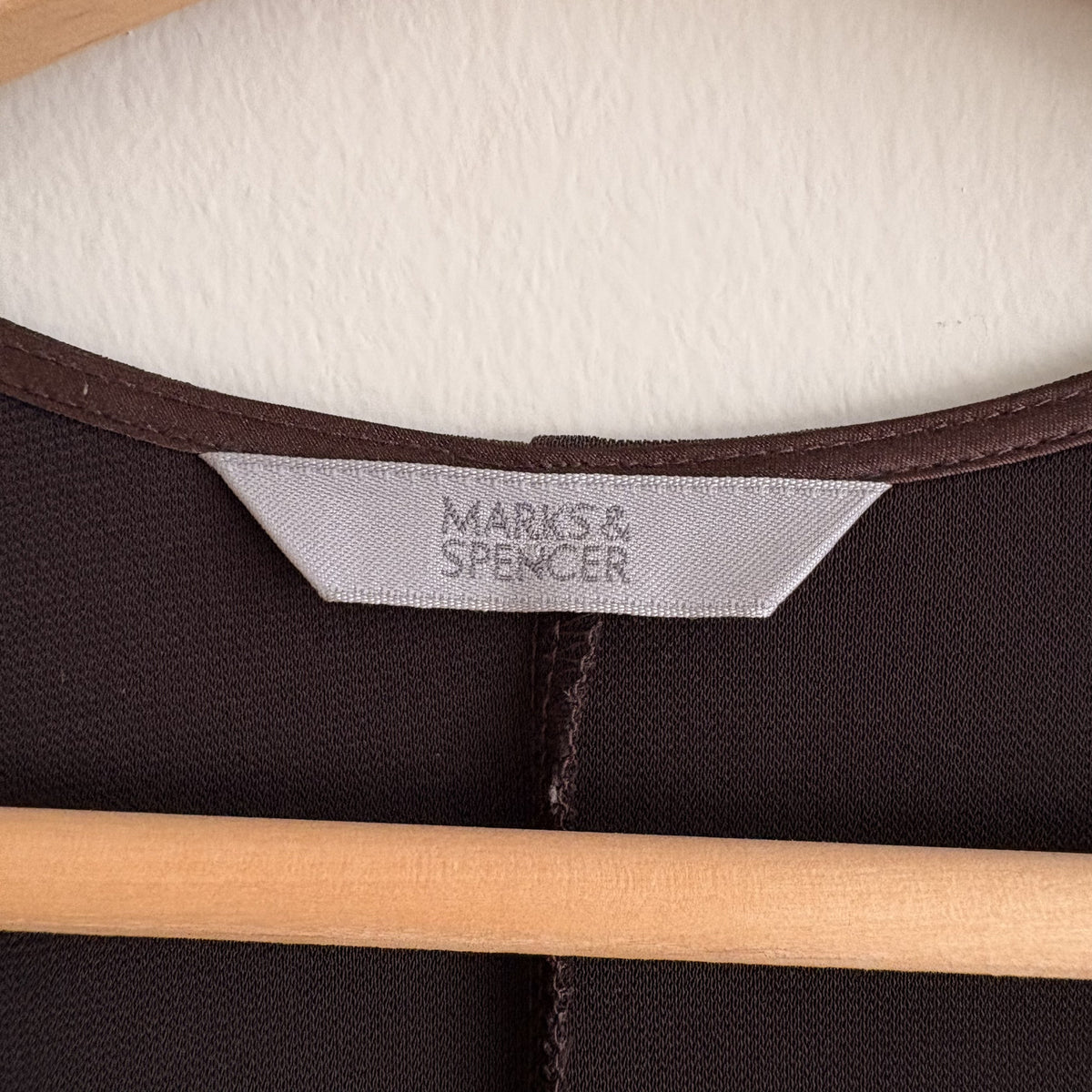 Marks & Spencer | Brown Ring Detail Wrap Midi Dress | Y2K 2001 | Vintage