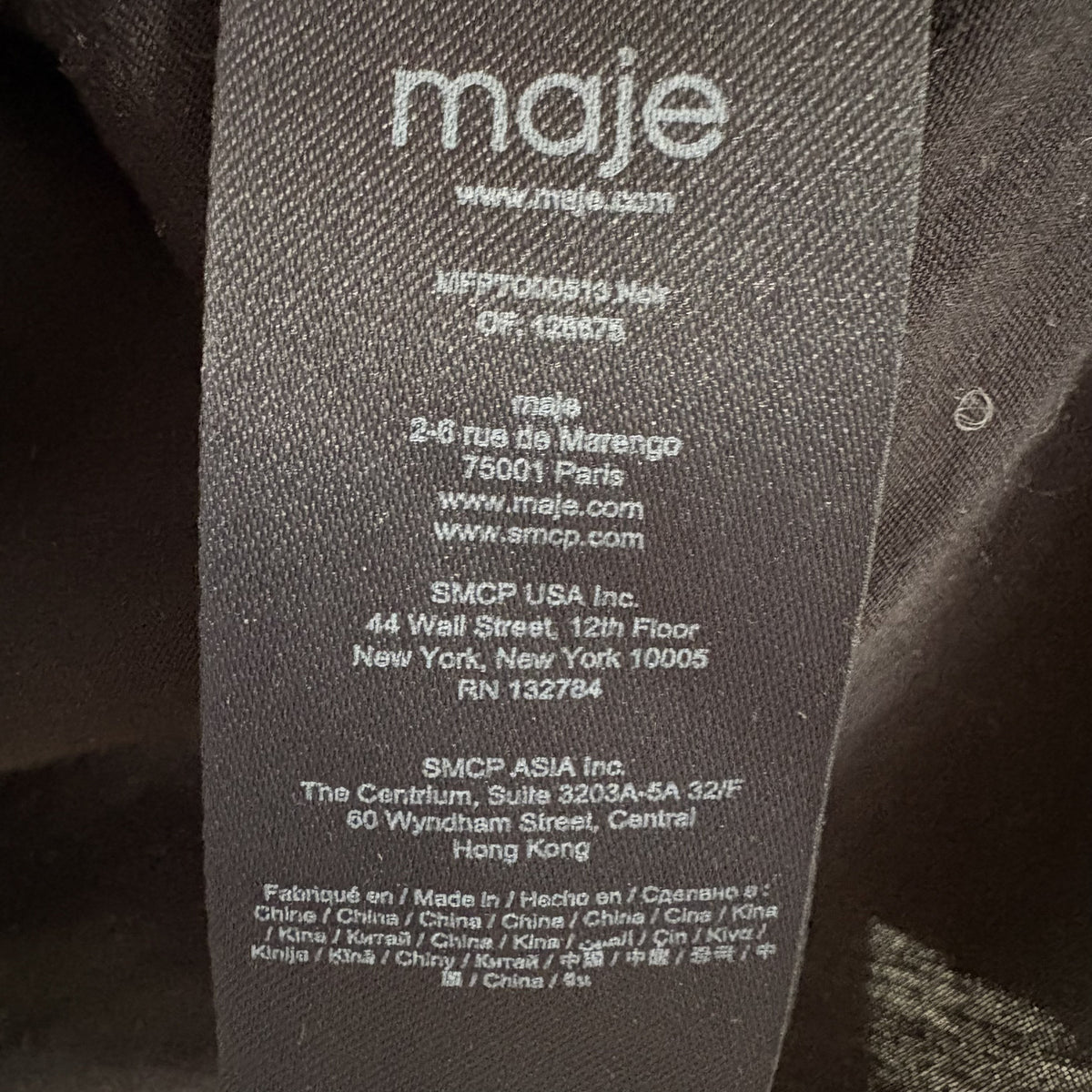 Maje | Black 100% Silk Tie Front Blouse | Parisian, Dark Romantic | Size 3 UK 12