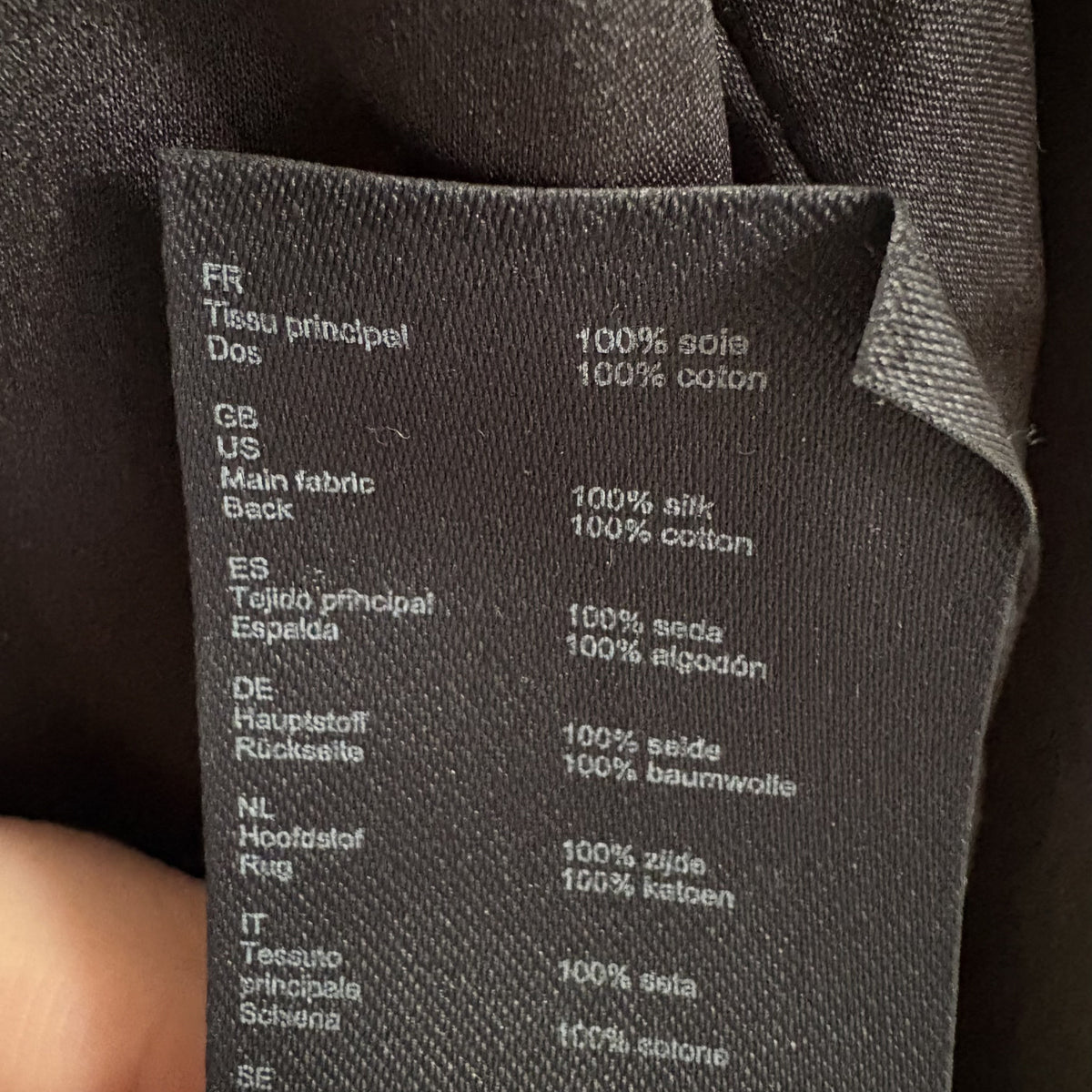 Maje | Black 100% Silk Tie Front Blouse | Parisian, Dark Romantic | Size 3 UK 12