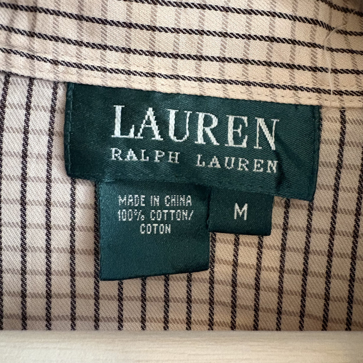 Lauren Ralph Lauren | Check Ruffle Cuff Shirt | Light Academia 90s Preppy | M