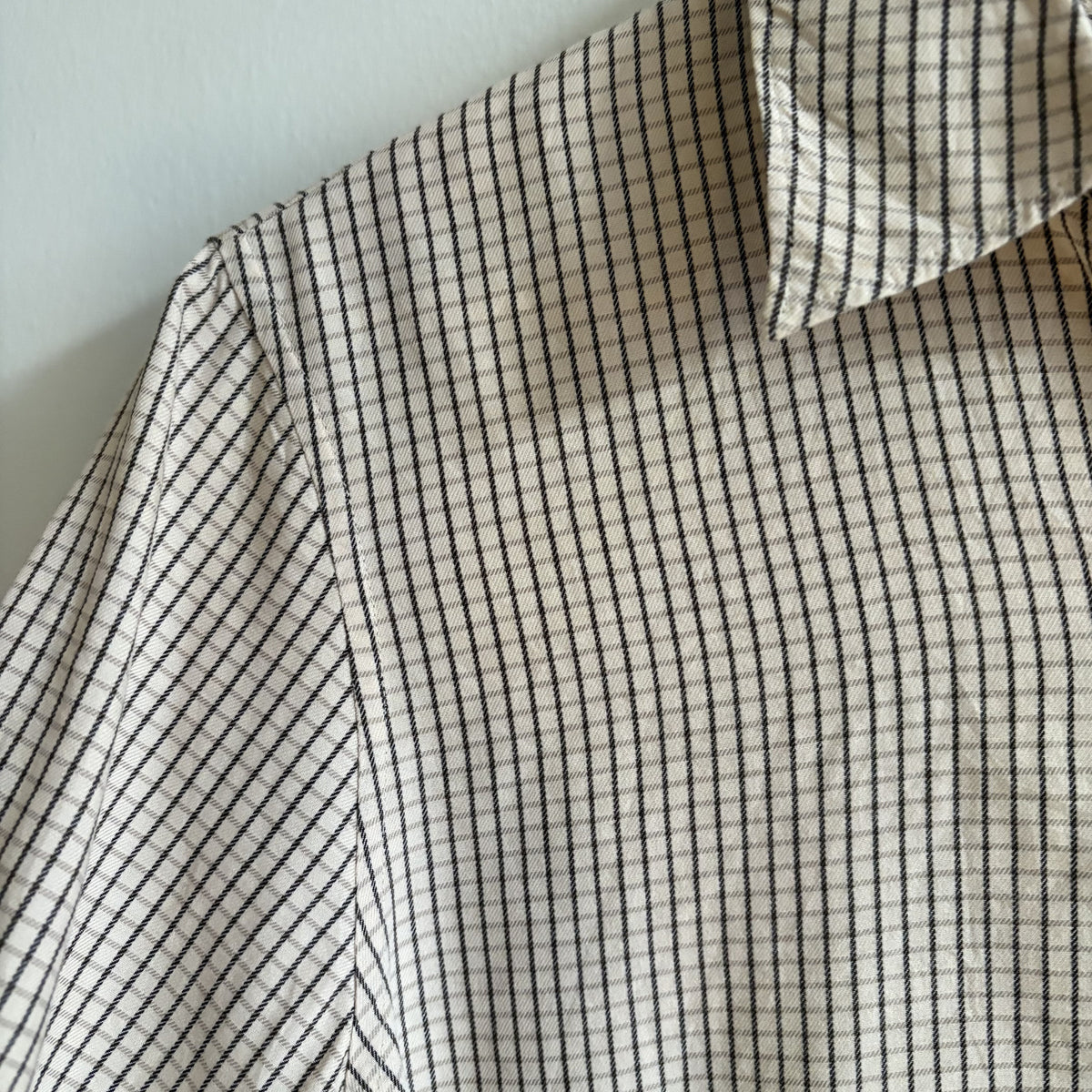 Lauren Ralph Lauren | Check Ruffle Cuff Shirt | Light Academia 90s Preppy | M
