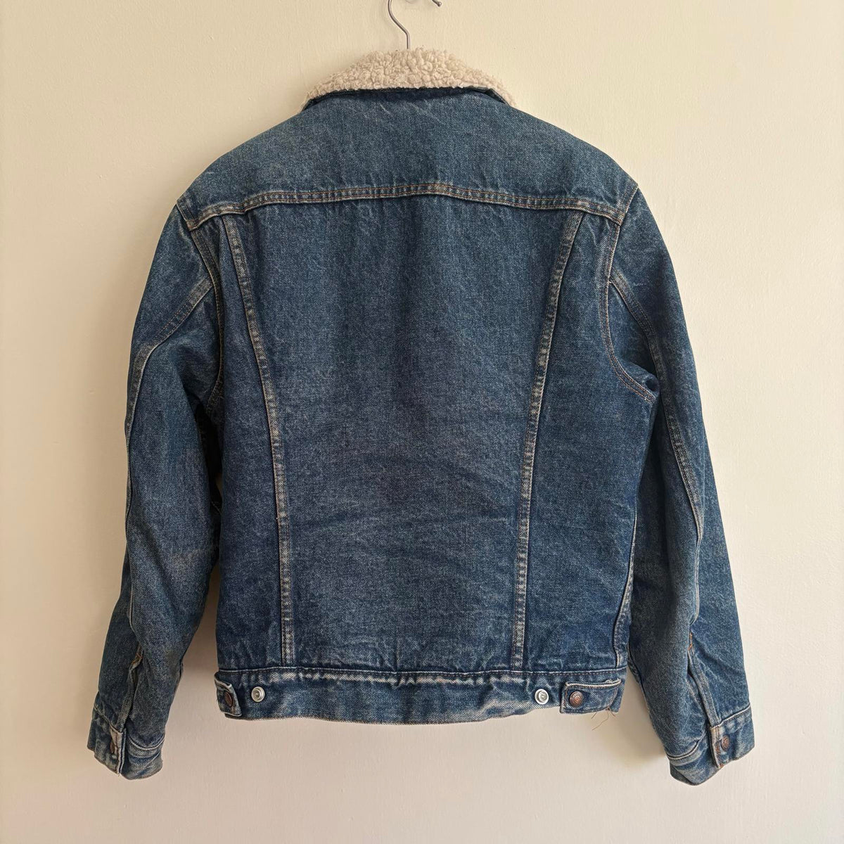 Levi’s 70608 Sherpa Trucker Jacket in 36R | 1980s USA Made | Vintage Coyboy