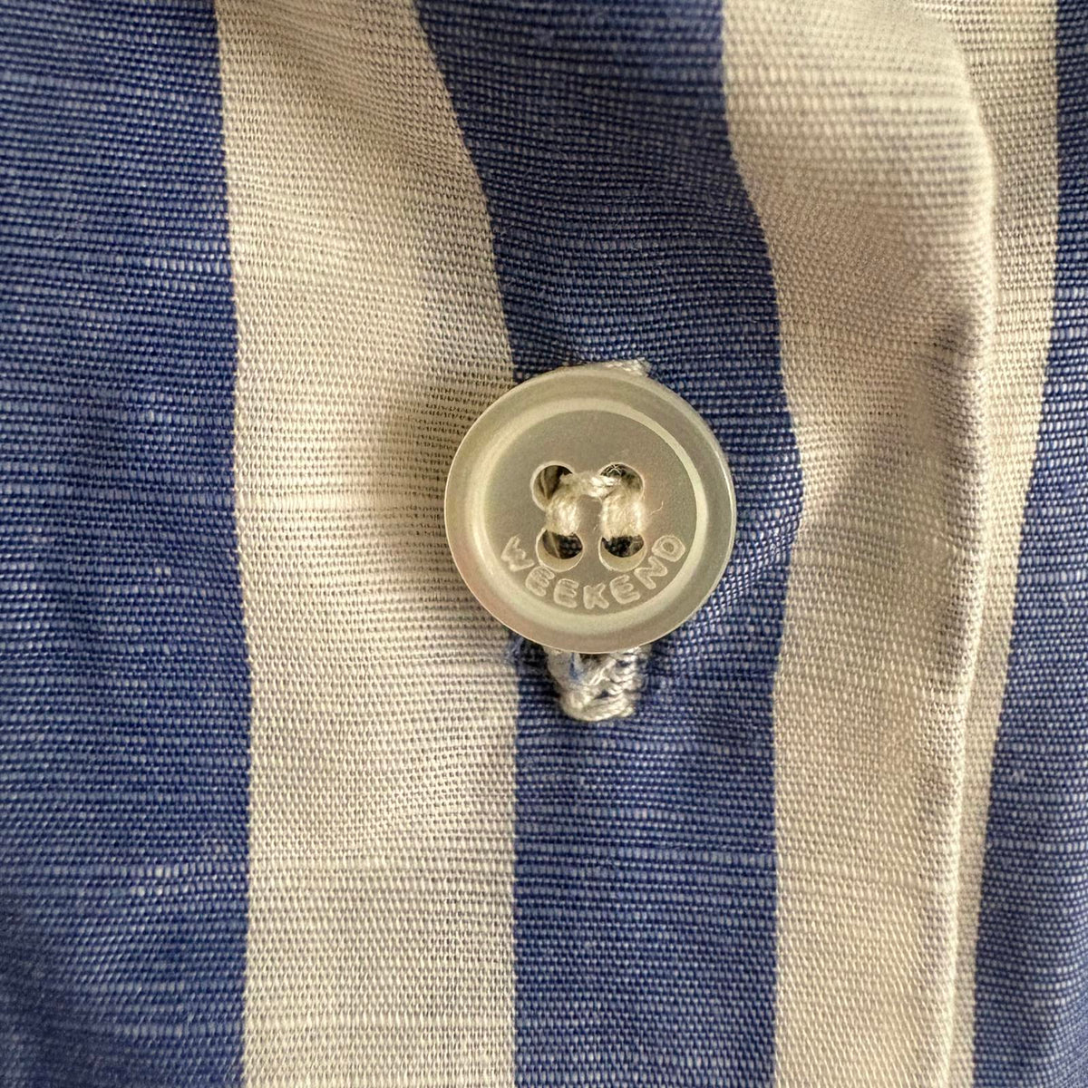 Weekend Max Mara Striped Shirt EU 40 UK 8 Blue White Oversized Cotton Boxy