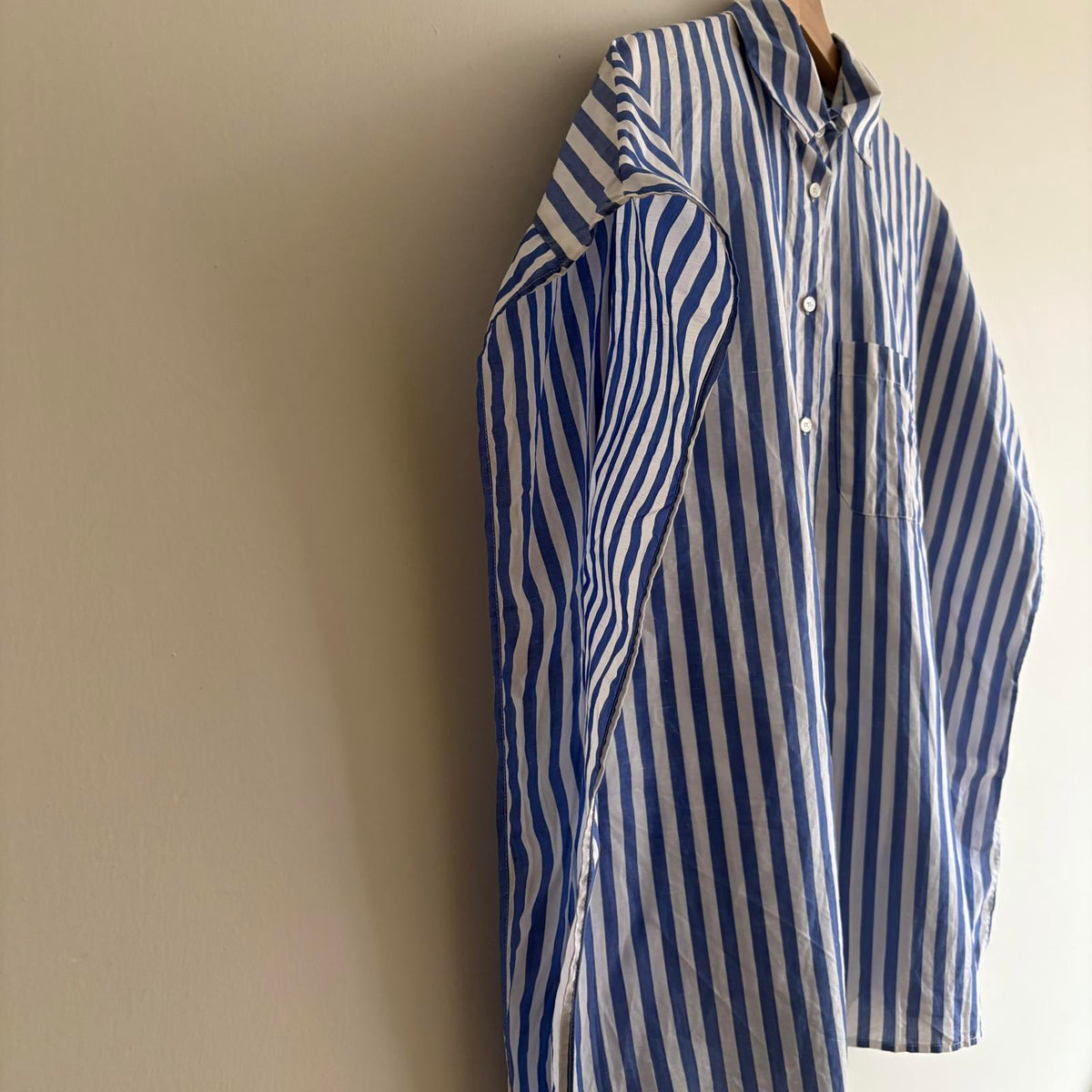 Weekend Max Mara Striped Shirt EU 40 UK 8 Blue White Oversized Cotton Boxy