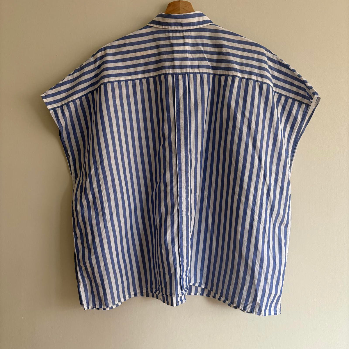 Weekend Max Mara Striped Shirt EU 40 UK 8 Blue White Oversized Cotton Boxy