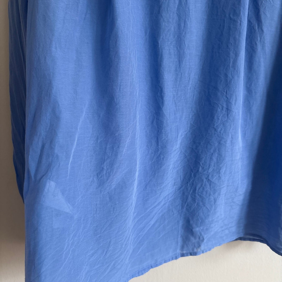 Reiss | Blue Cotton Silk Ruffle Blouse | Romantic Office Siren | Size 10