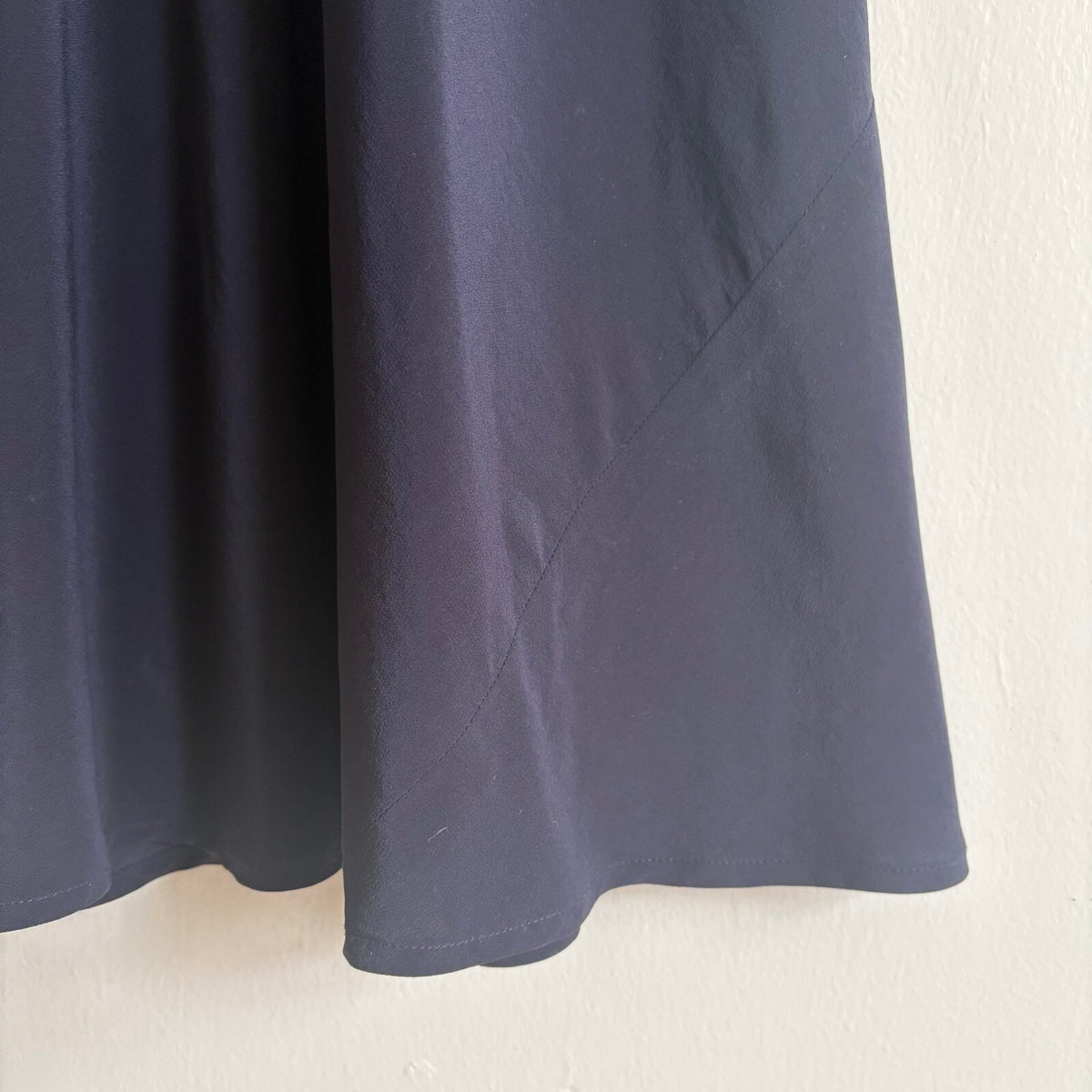 Jigsaw 100% Silk V-Neck Shift Dress in Navy - Size 3 (UK 12)