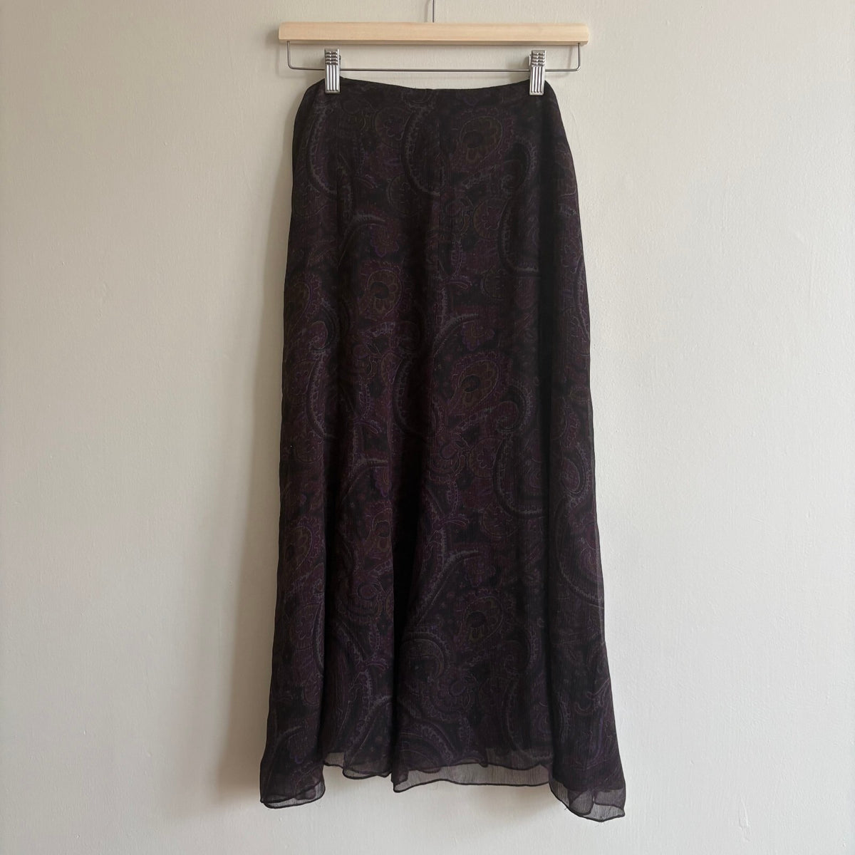 Lauren Ralph Lauren | Silk Paisley Maxi Skirt | Whimsigoth | US 10 UK 14